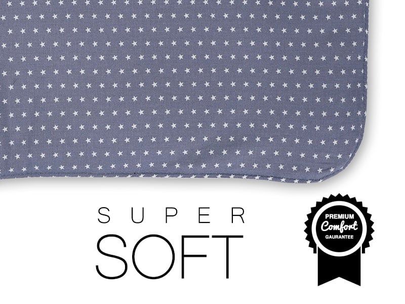 Wickelunterlage Blau mit Sternen