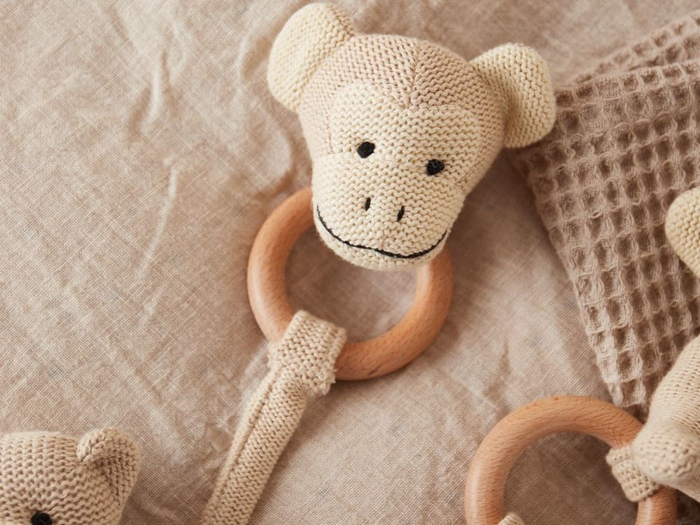 Greifling Beißring Baumwolle Affe