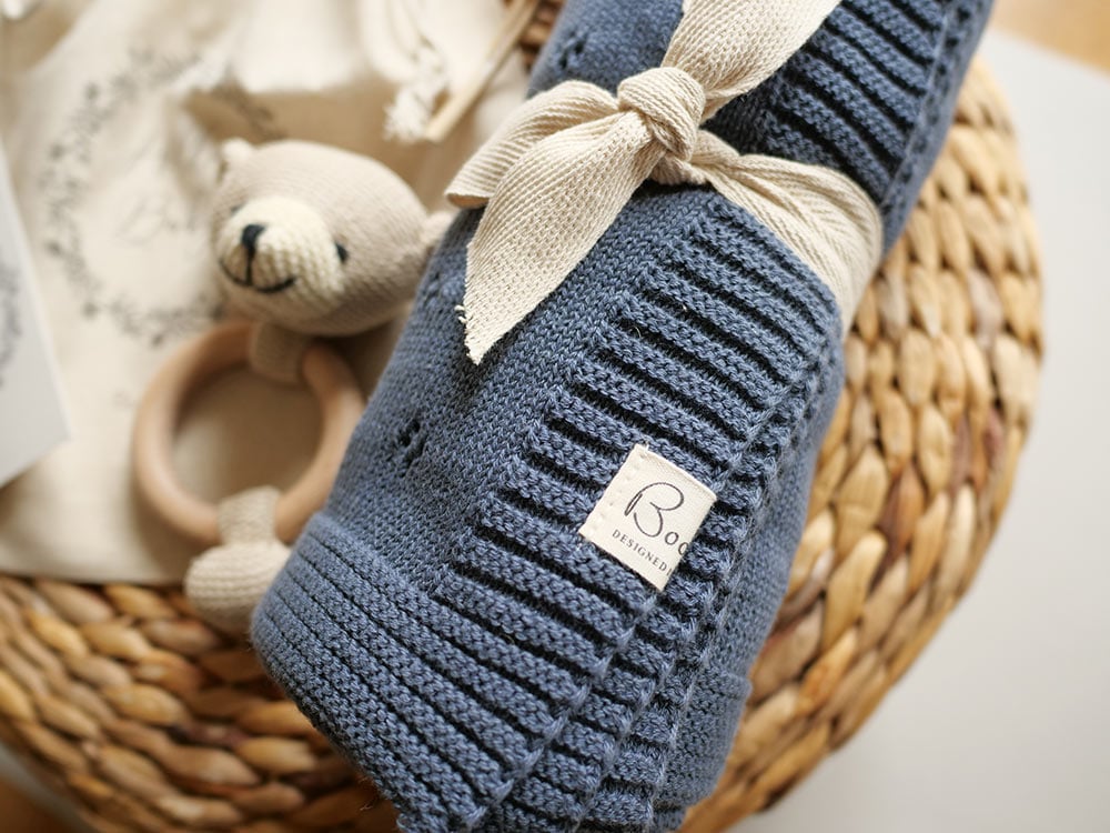 Babydecken für Jungen blau