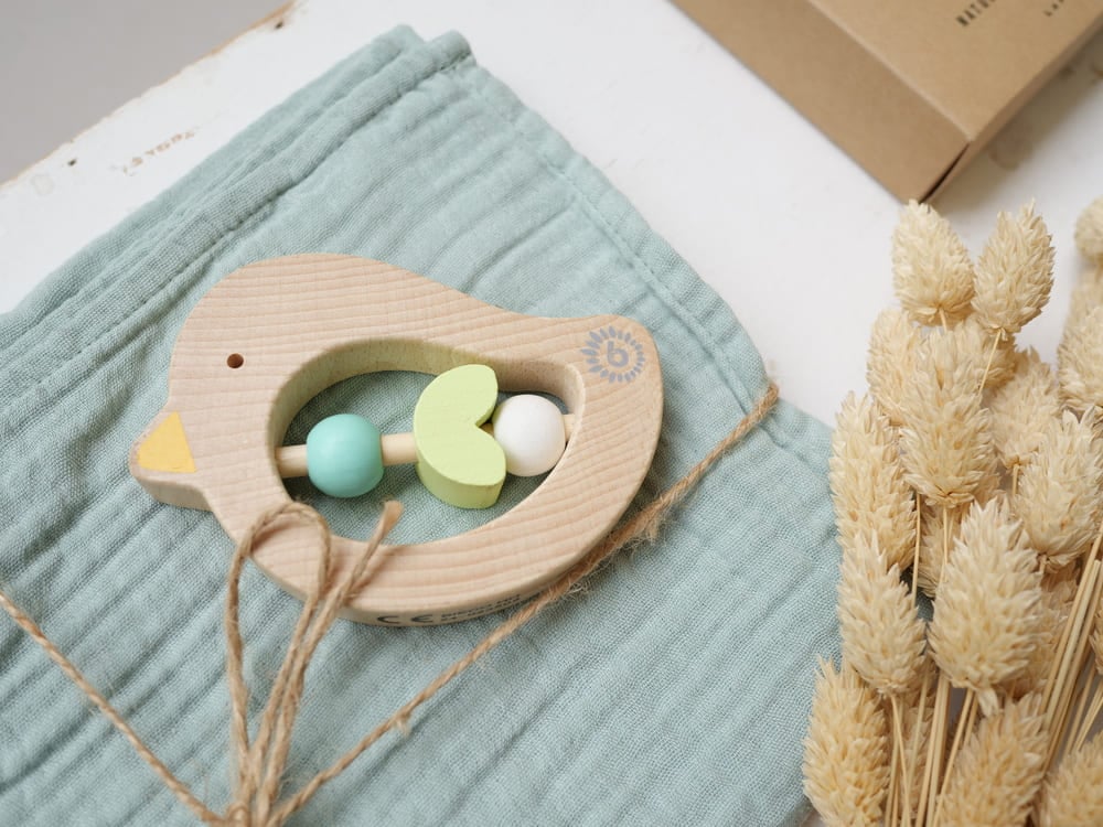 Beißring Vogel Grün