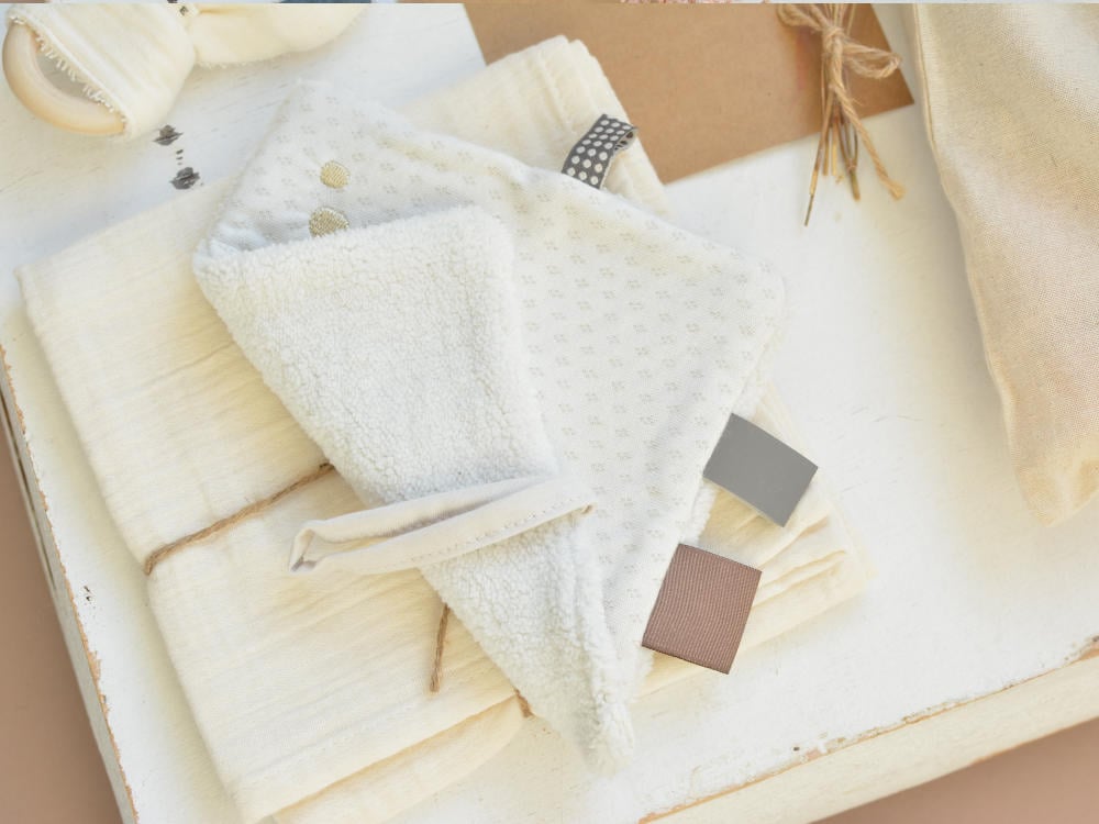 Geschenkset zur Geburt mit Grußkarte personalisierbar