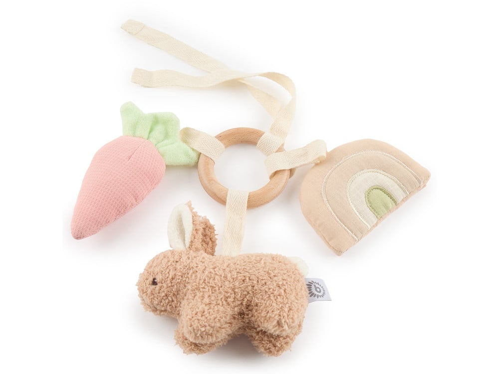 Hase Activity Spielzeug Rassel Spiegel Kinderwagenkette