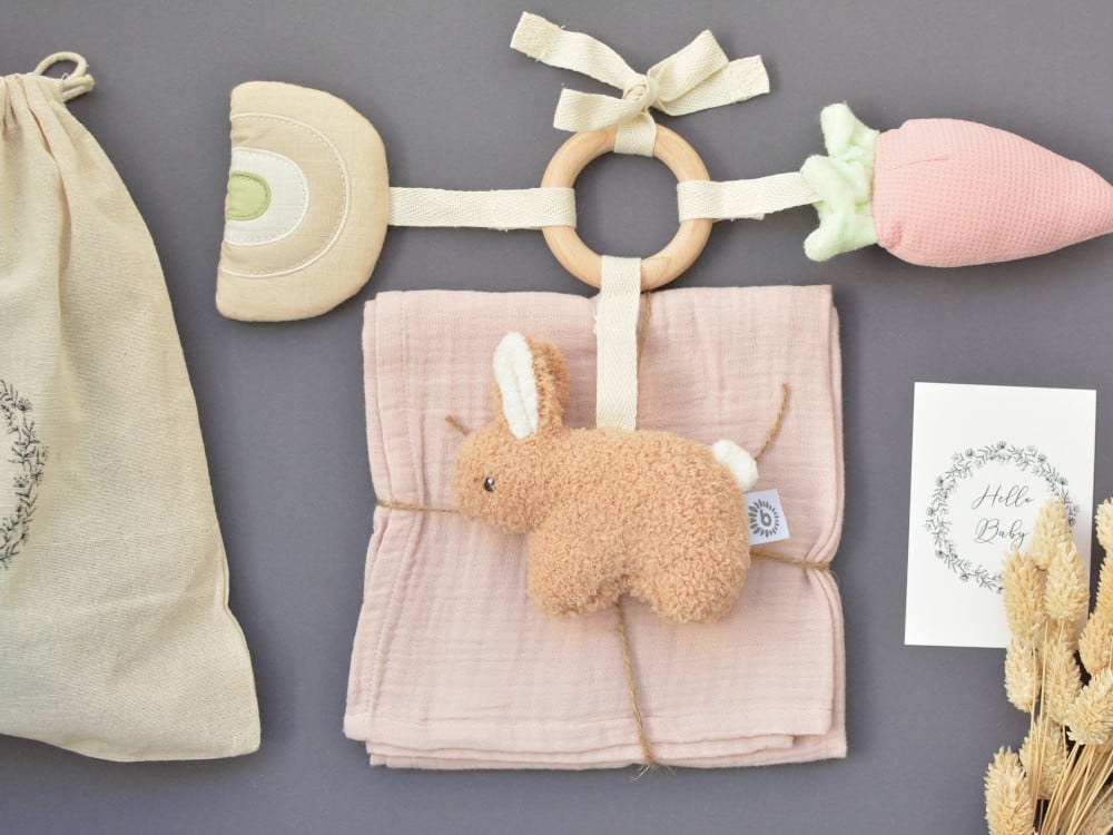 Aktivitätsring für Babys Rassel Spiegel Quietsch Rosa